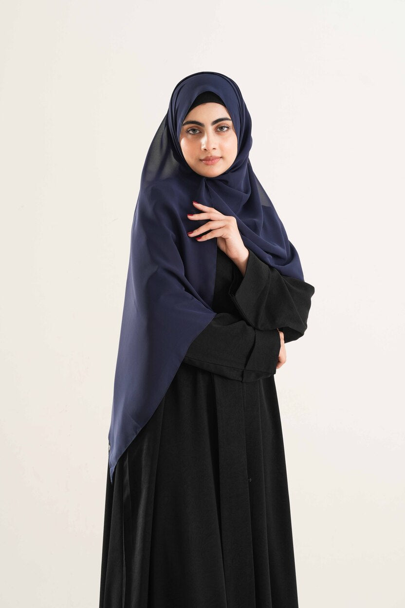Navy Chiffon