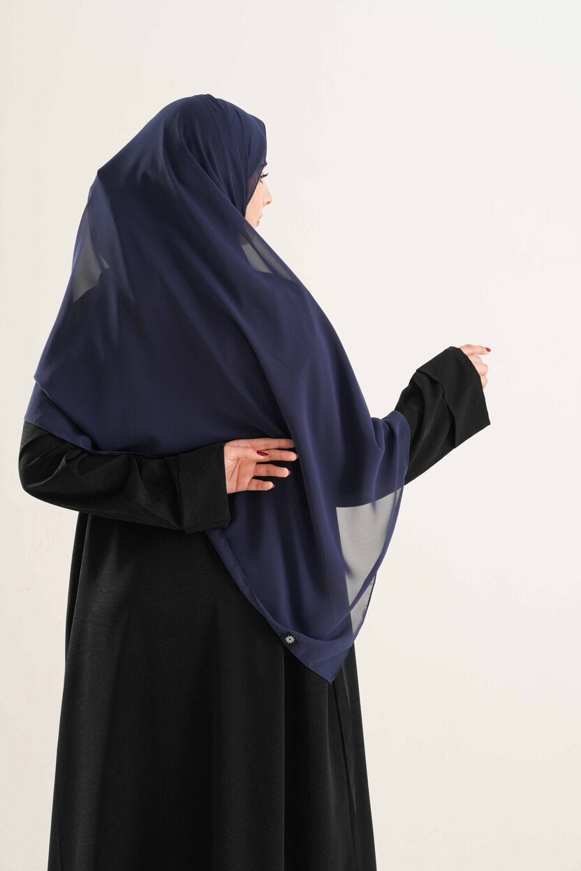 Navy Chiffon