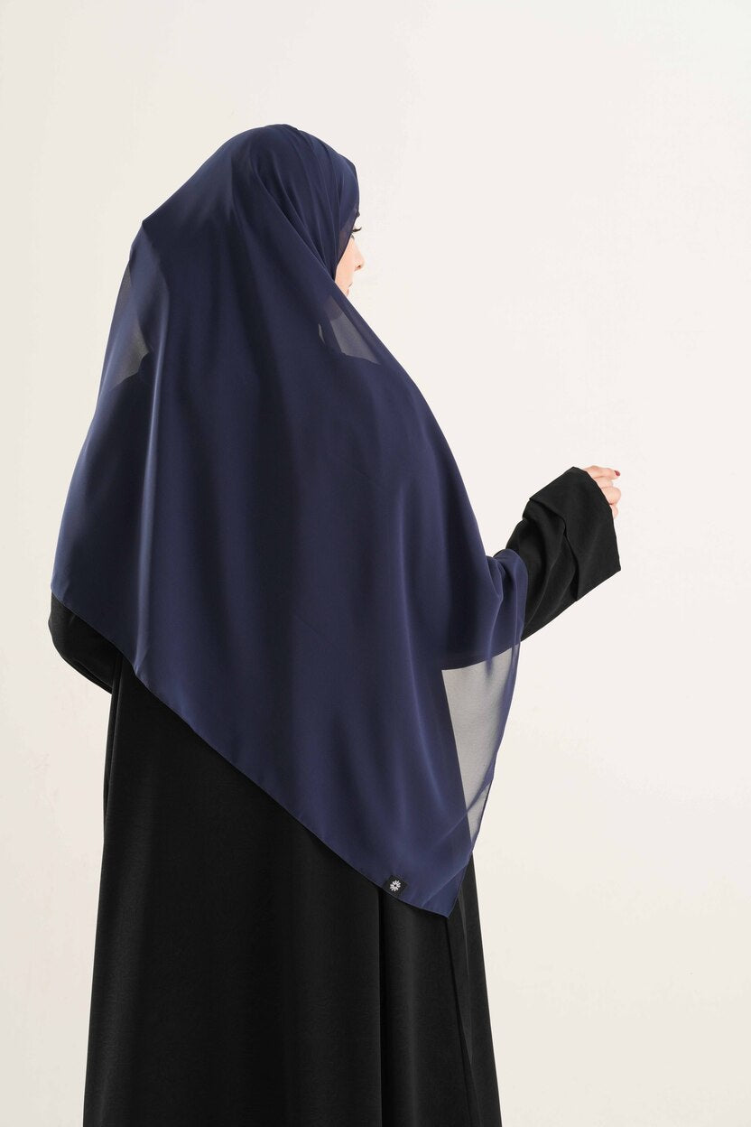 Navy Chiffon