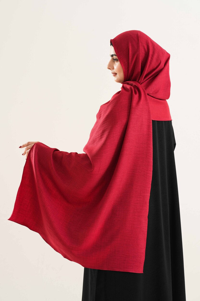 Red Cotton Hijab