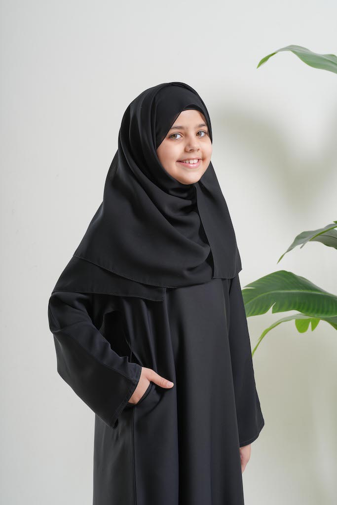 Girls Hala Black Abaya