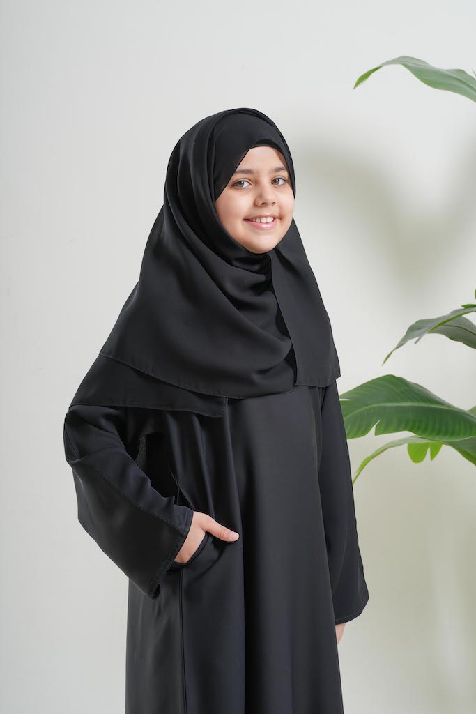 Girls Hala Black Abaya