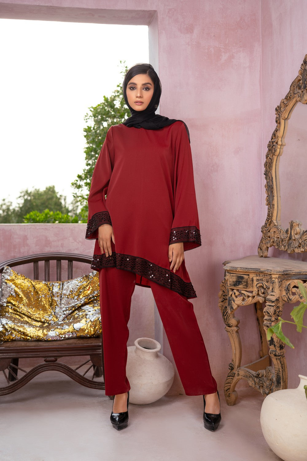 Elegant Sequined Set