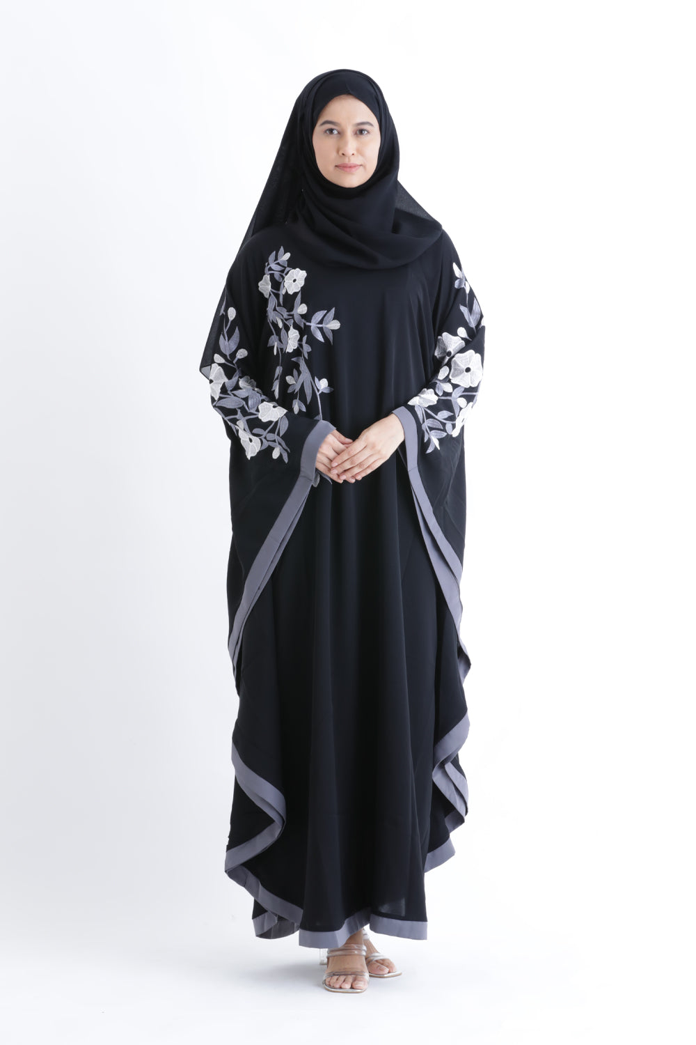 Embroidered Farasha Kaftan Abaya Size 50