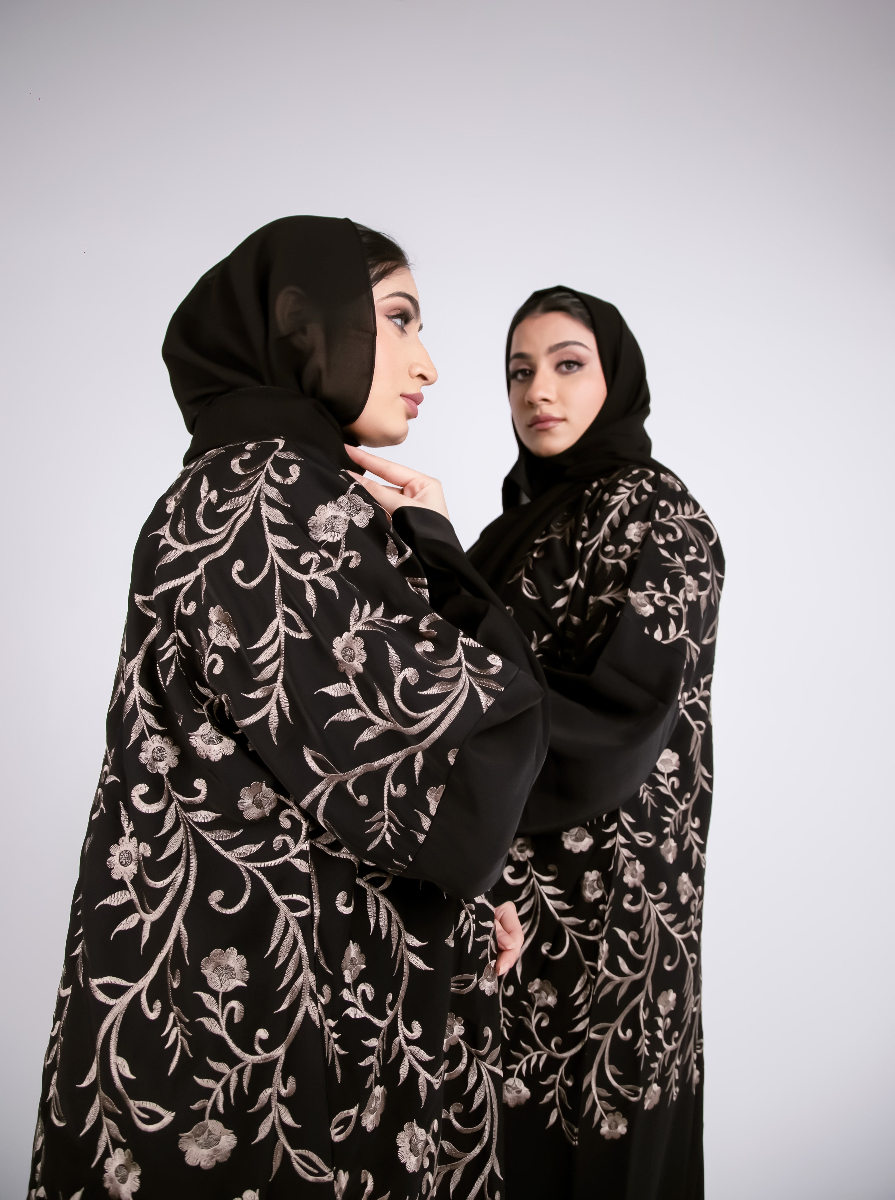 Enchantment Black Embroidered Abaya Size 52