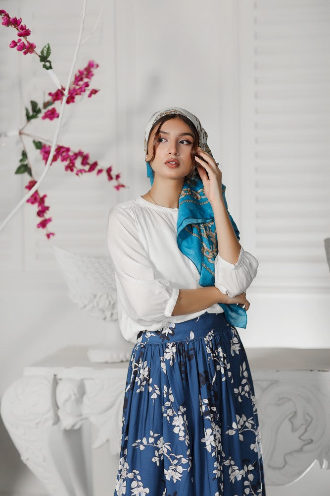 Floral Navy Skirt