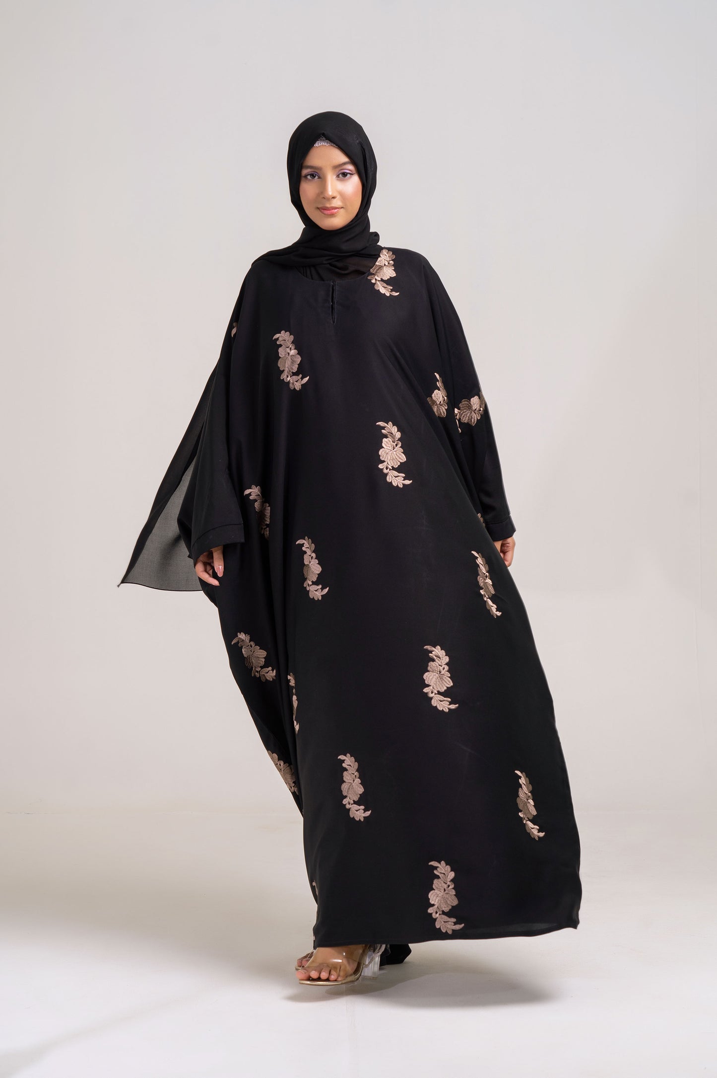 Golden Eclipse Batwing Abaya