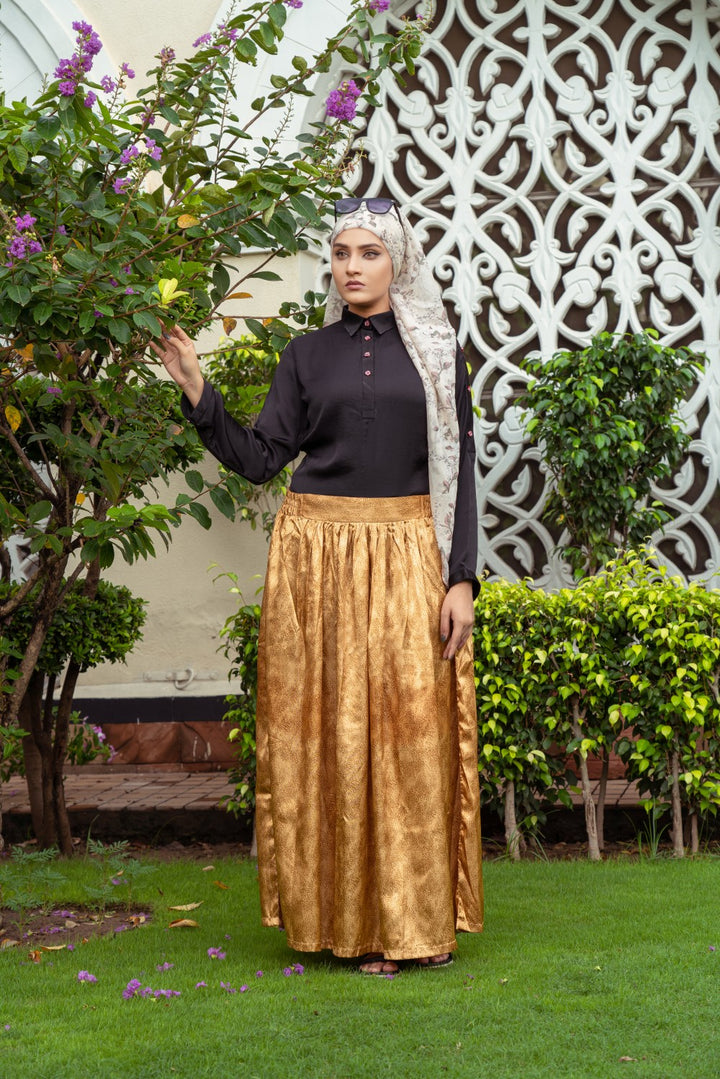 Gold Silk Skirt