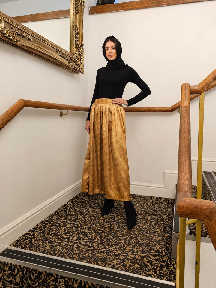 Gold Silk Skirt