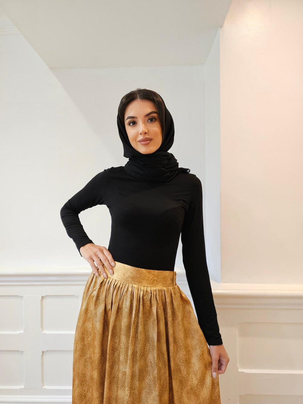 Gold Silk Skirt Size S