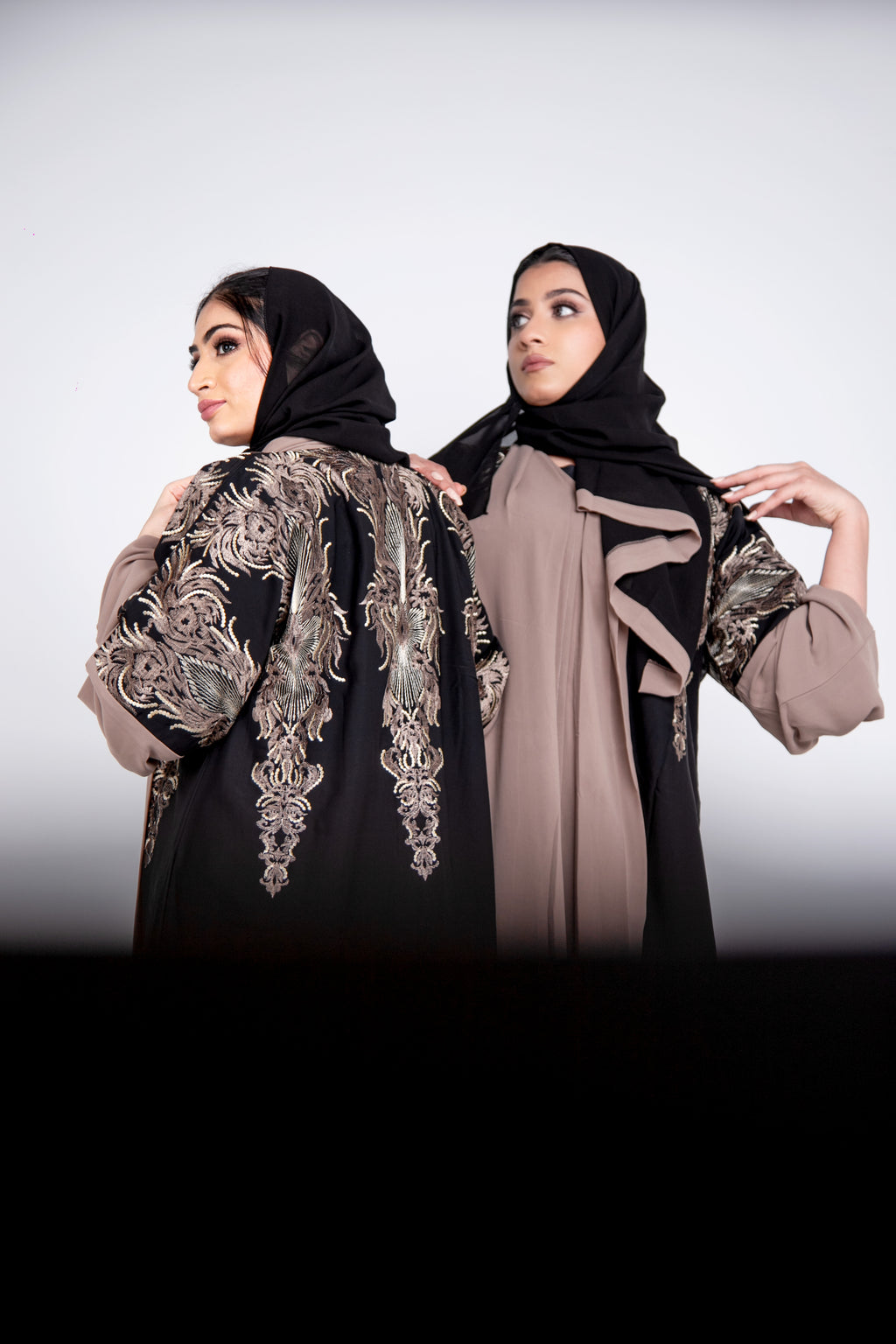 Golden Mirage Embroidered Abaya  