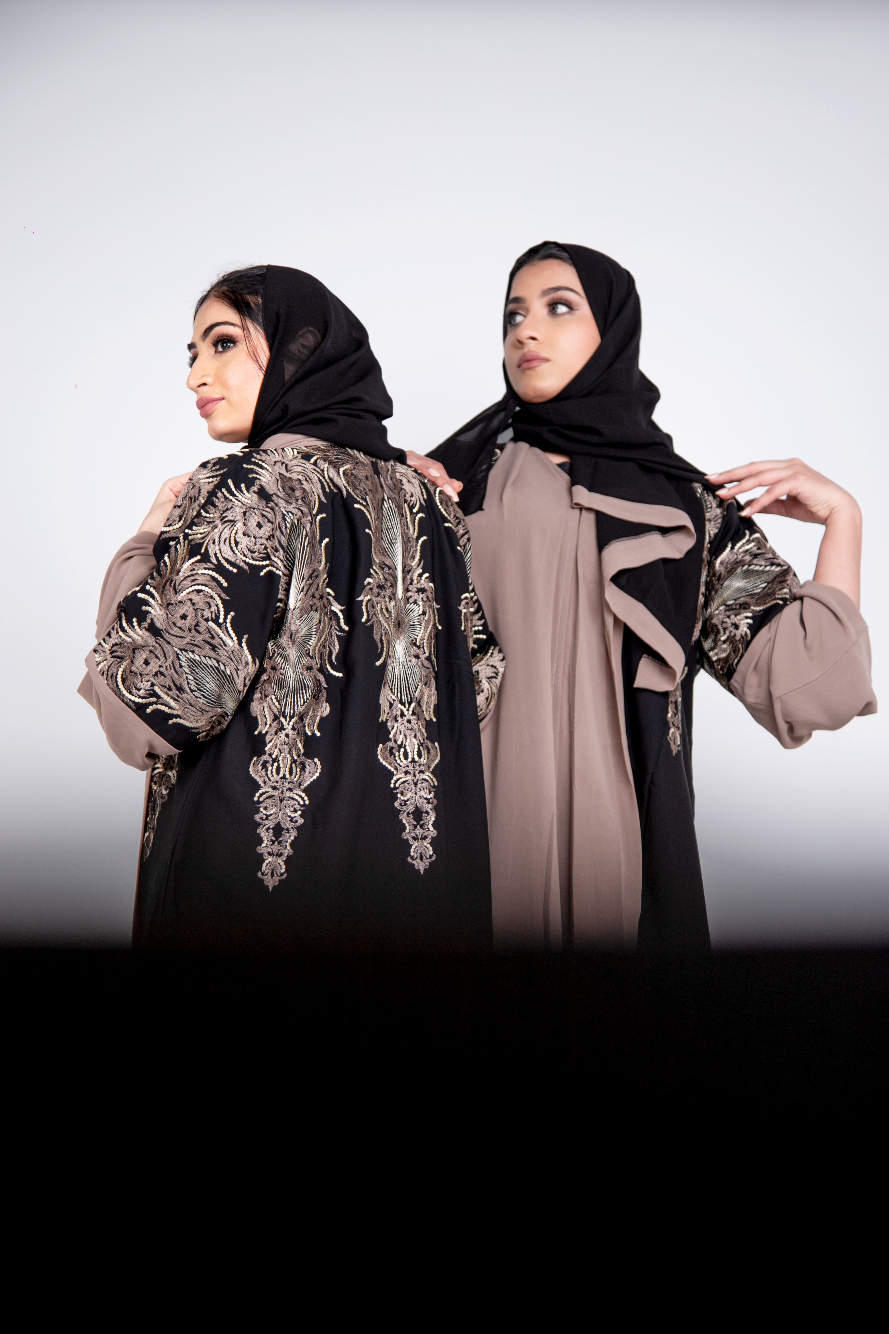 Golden Mirage Embroidered Abaya  