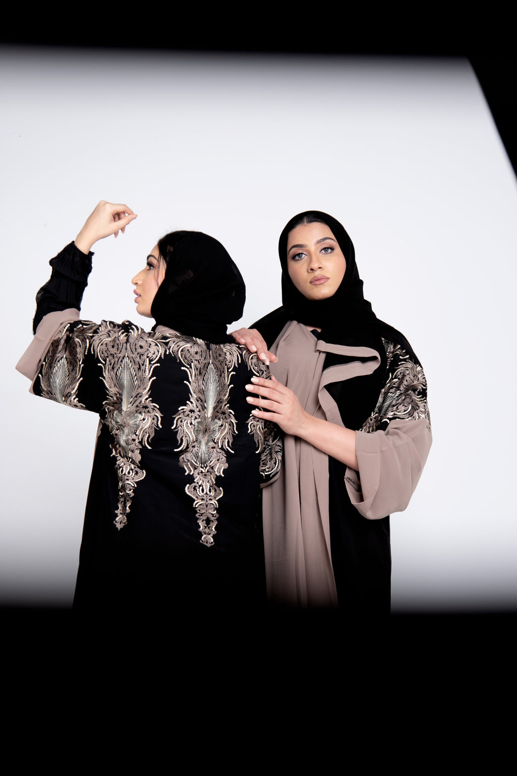 Golden Mirage Embroidered Abaya  