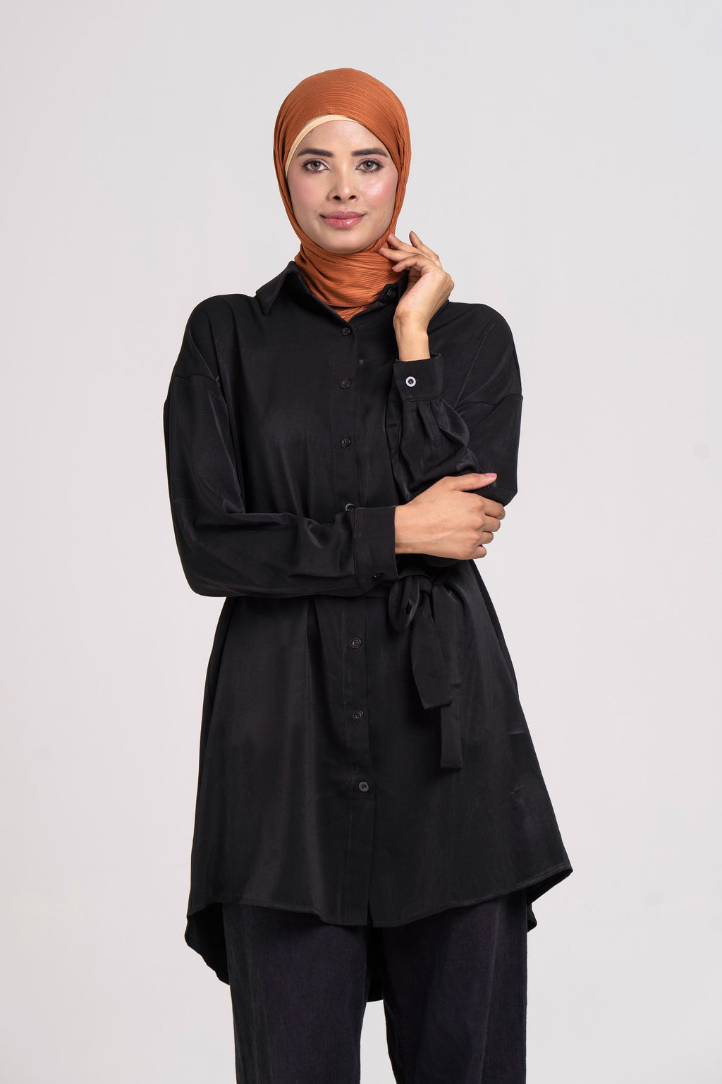 Grace Long Shirt (Black)  