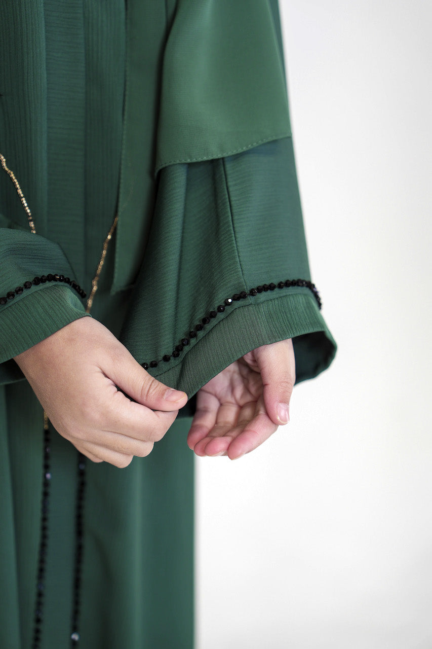 Serene Forest Girls Open Abaya