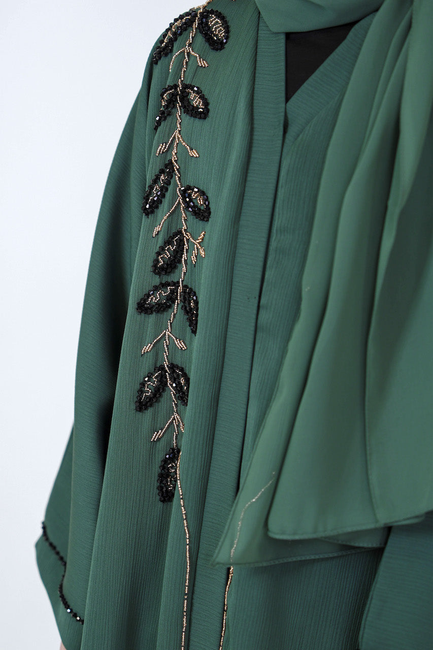 Serene Forest Girls Open Abaya