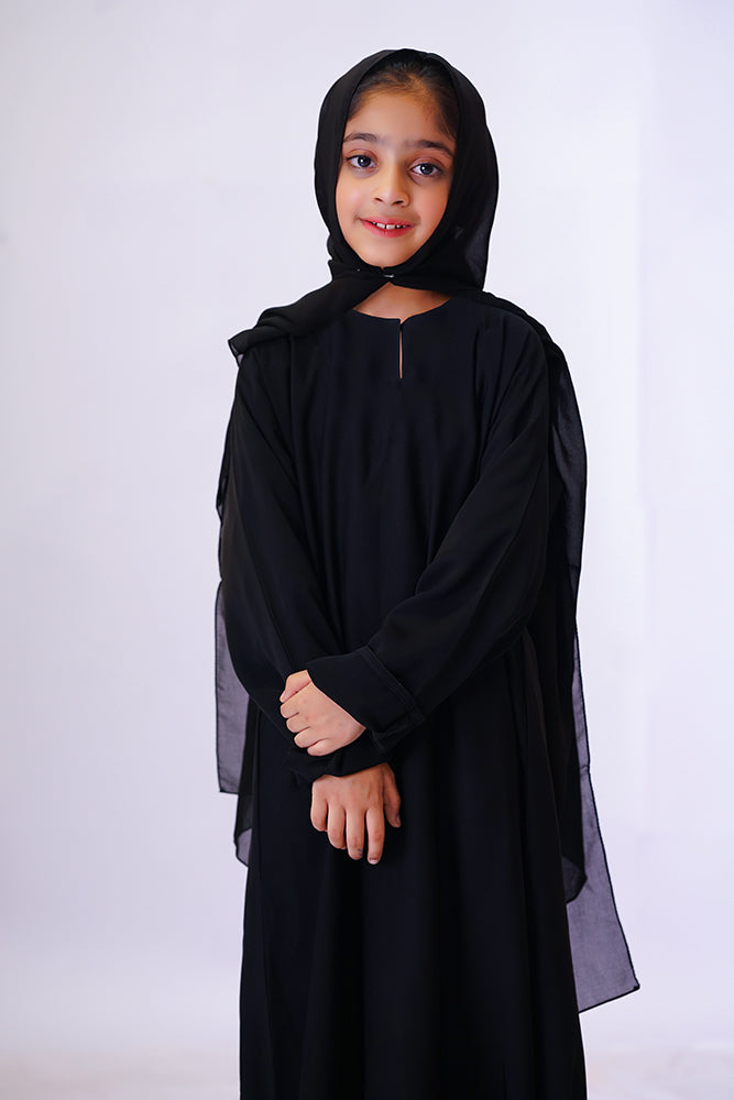 Hala Black Abaya for Girls, Hala Black Abaya , Black Abaya