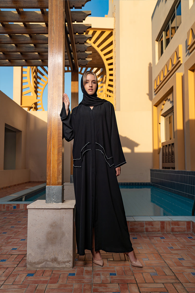 Haleh Deluxe Buttoned Abaya Size 54