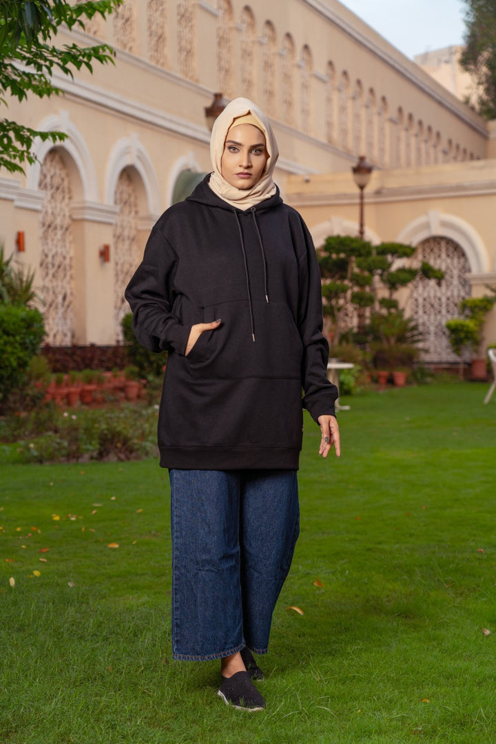 Knee-length Hoodie