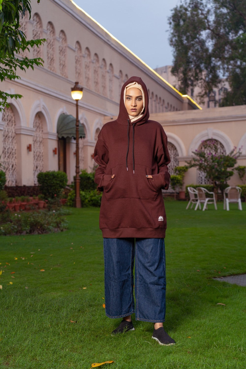 Knee-length Hoodie