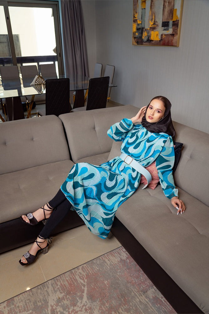 Lobelia long etoile dress