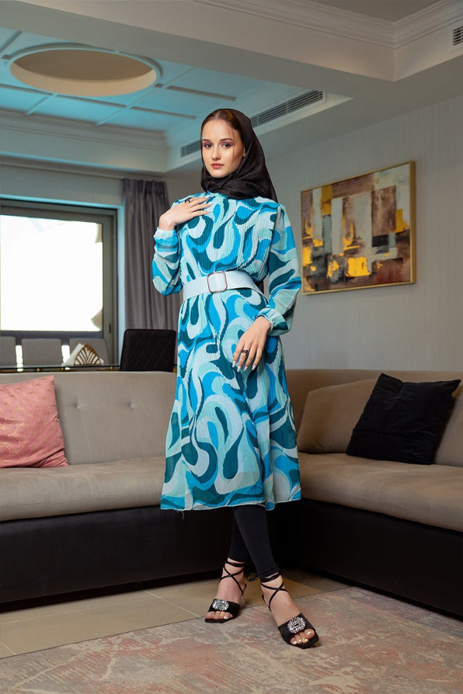 Lobelia long etoile dress