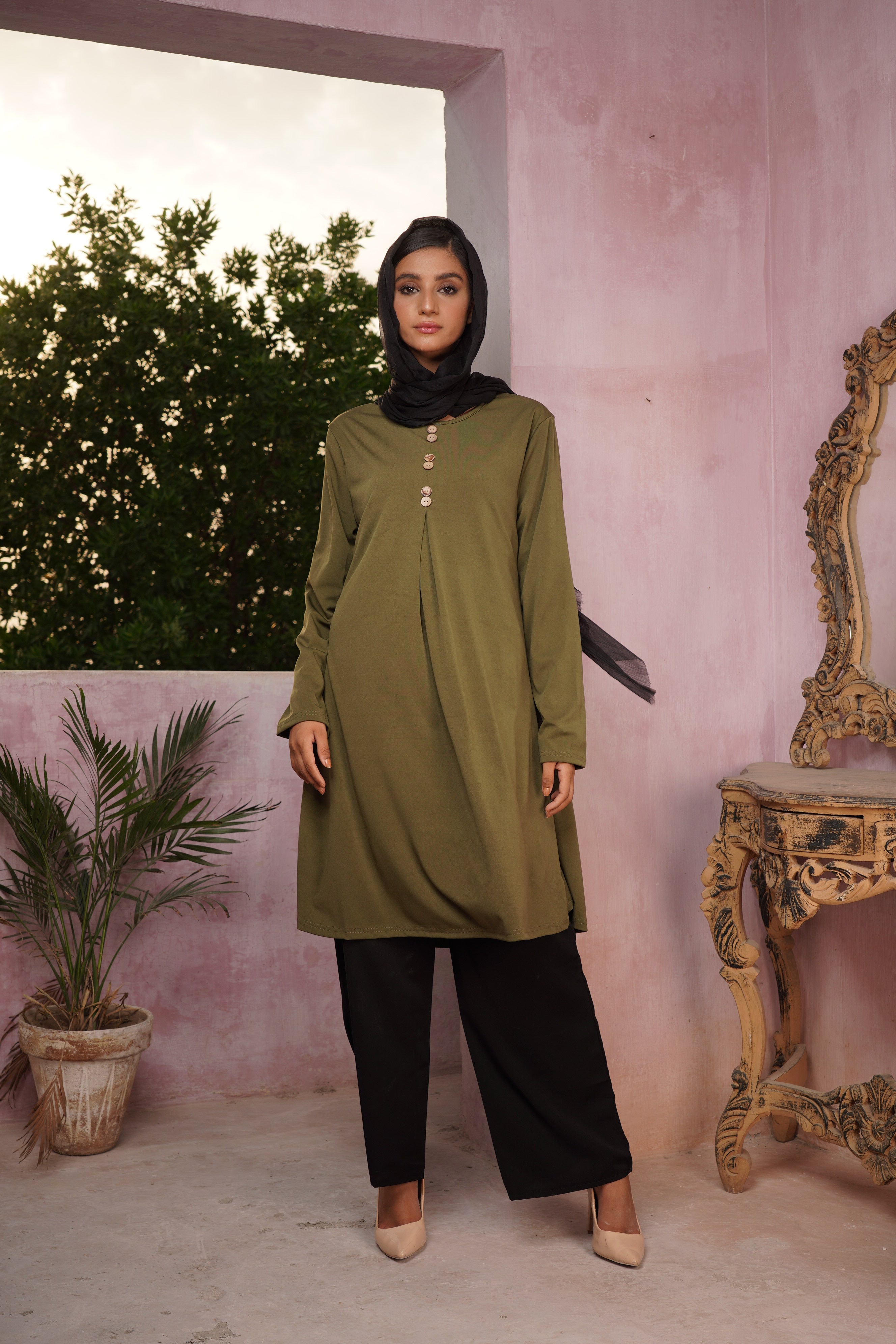 Lunara Long Sleeve Shirt Dress