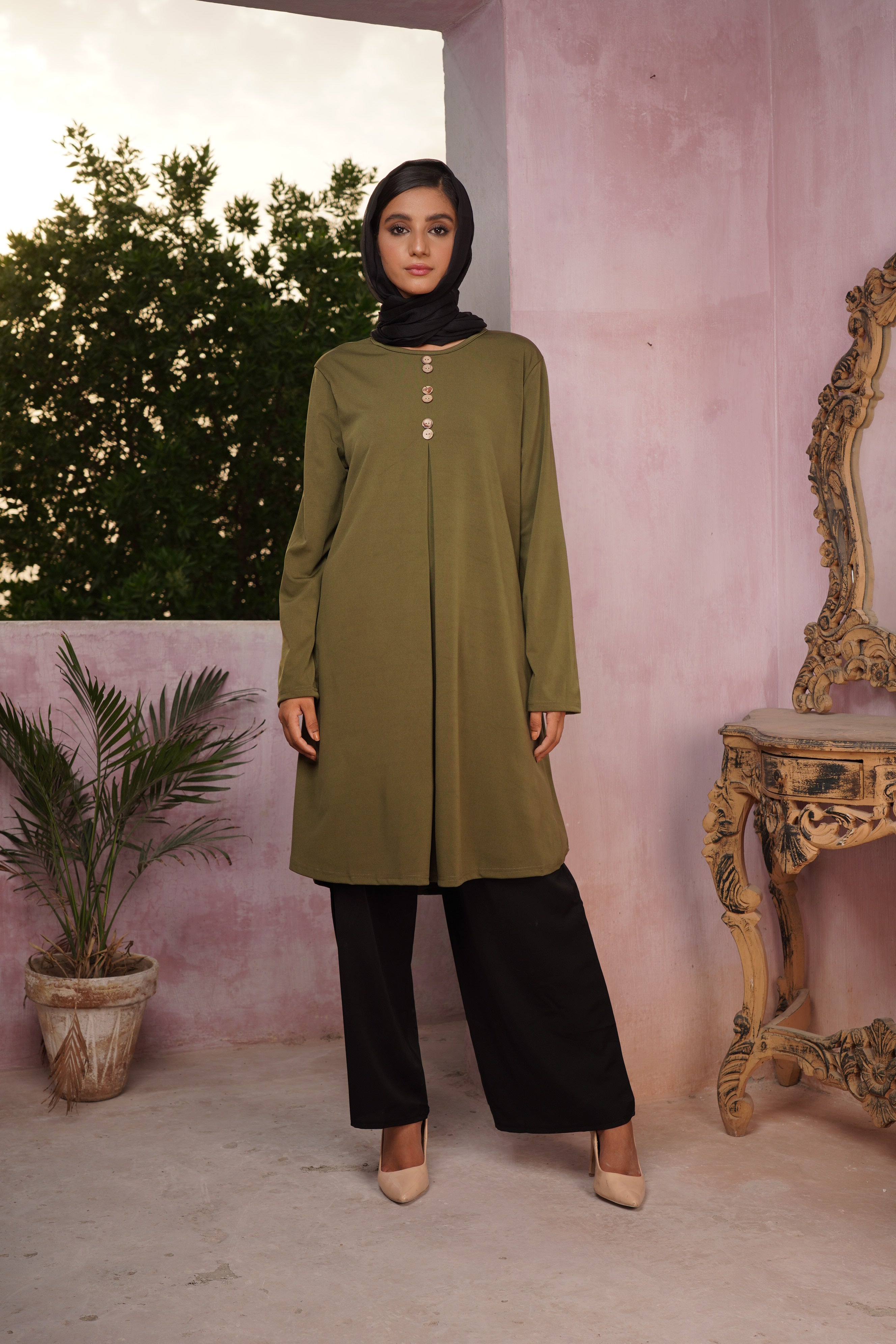 Lunara Long Sleeve Shirt Dress