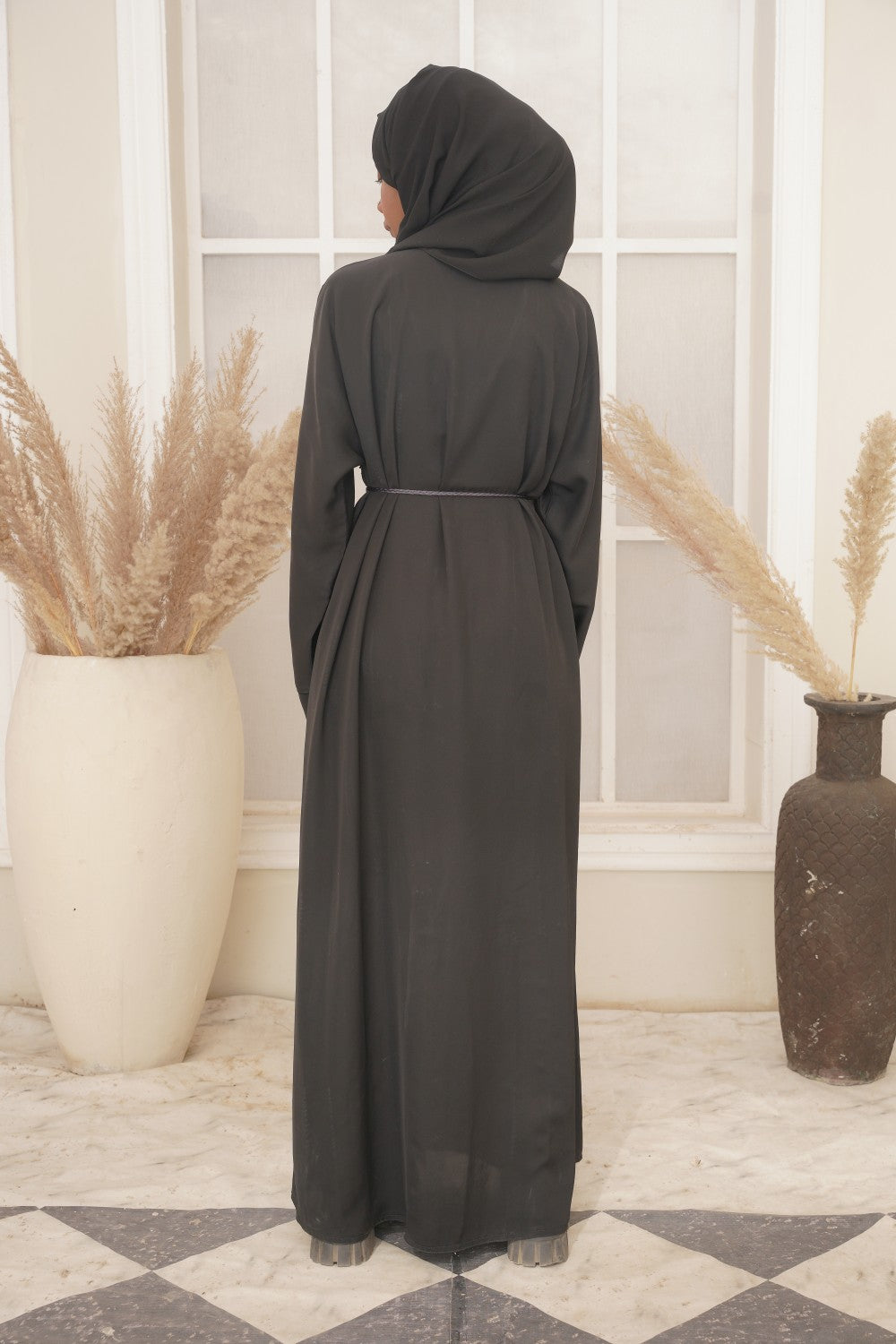 Majesty Black Open Abaya Size 54