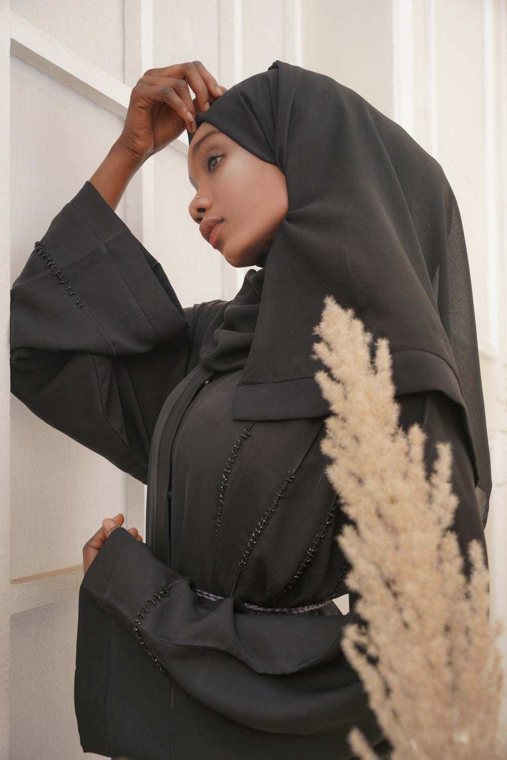 Majesty Black Open Abaya Size 56