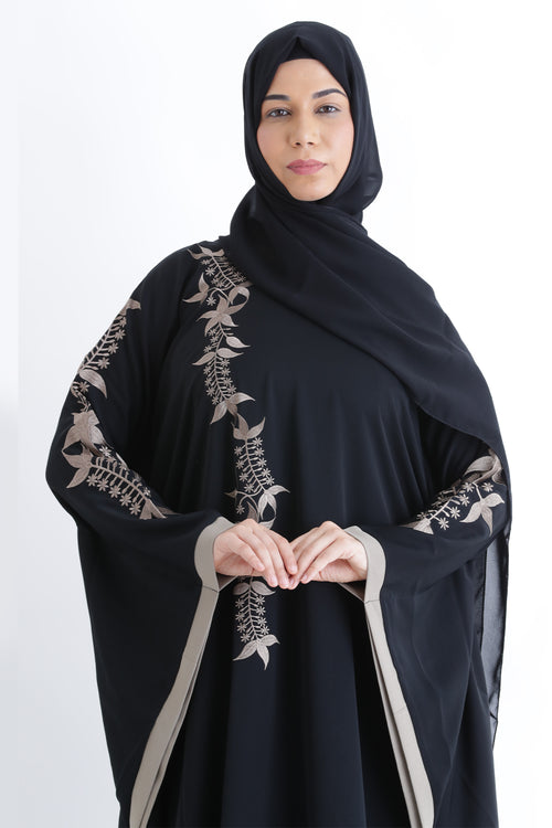 Malika Black Kaftan Abaya Size 52