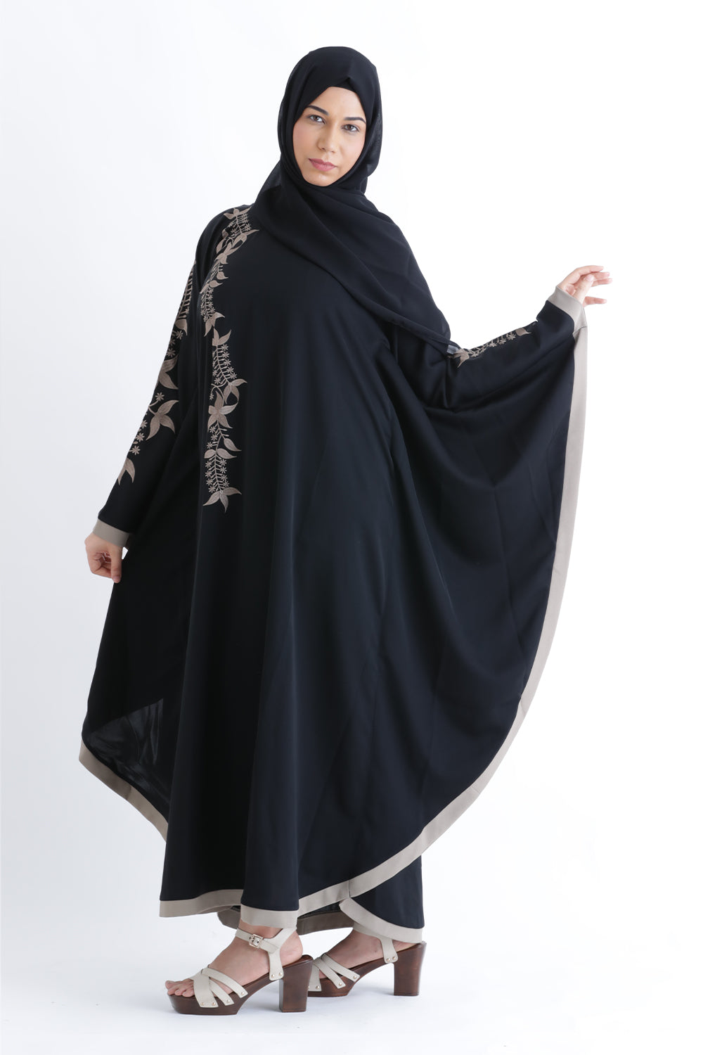 Malika Black Kaftan Abaya Size 58