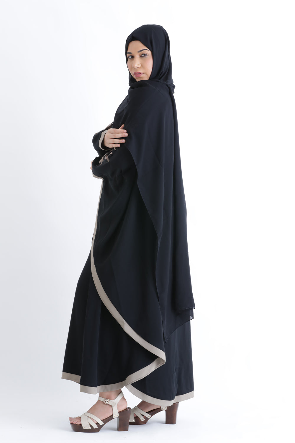 Malika Black Kaftan Abaya
