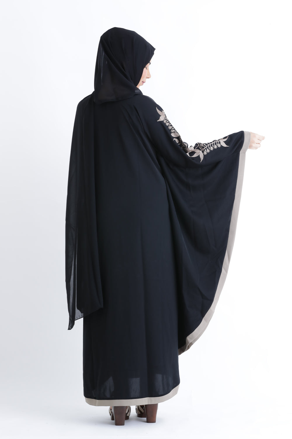 Malika Black Kaftan Abaya  