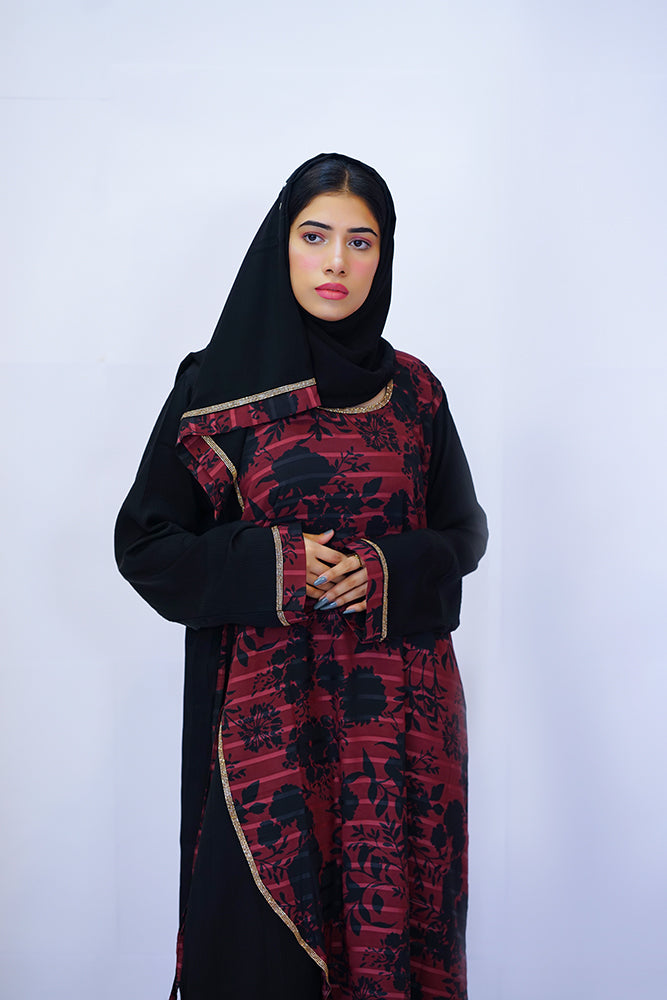 Marjan Black Closed Abaya Size 56