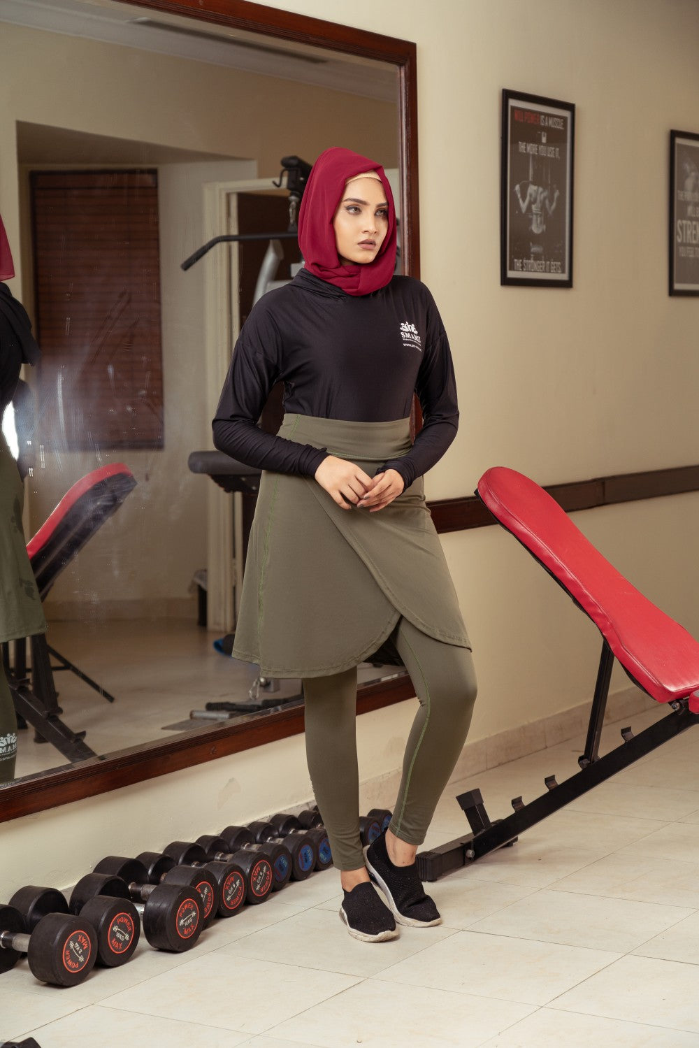 Modest Gym Skirt,stylish skirt,comfortable skirt,modest sports wear,smamz sports wear