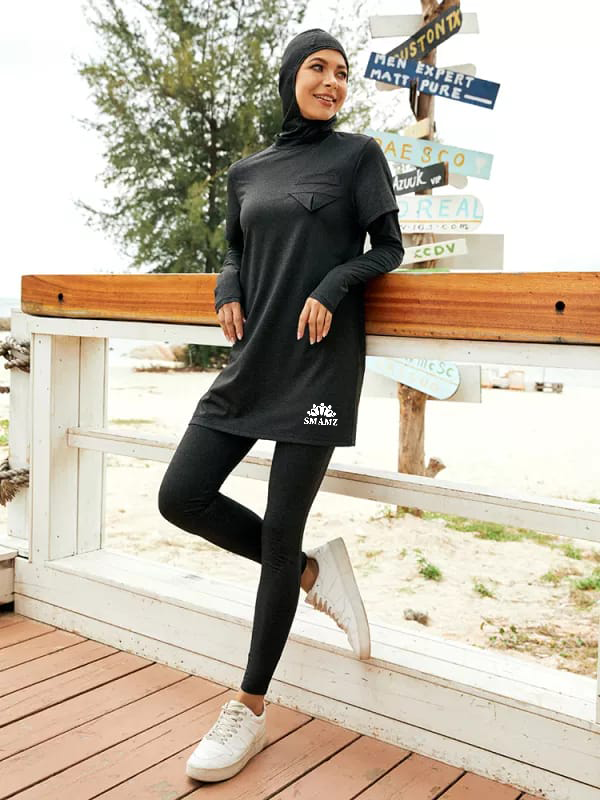 Modest Gym Wear Set,3-piece set,modest design,super comfotable,smamz modest sports wear