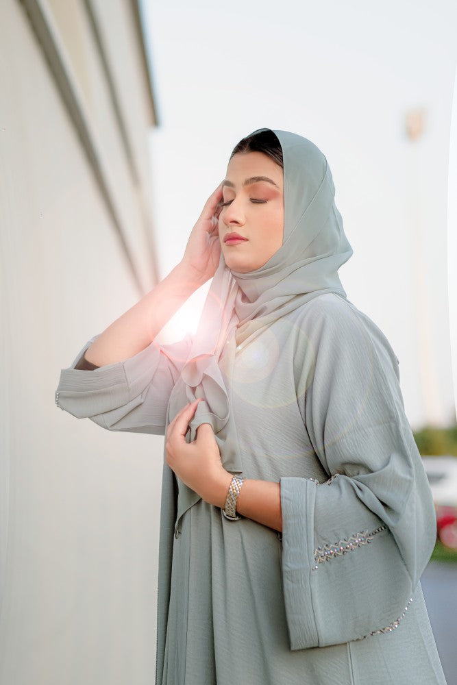 Ocean Green 3-Piece Abaya Size 58