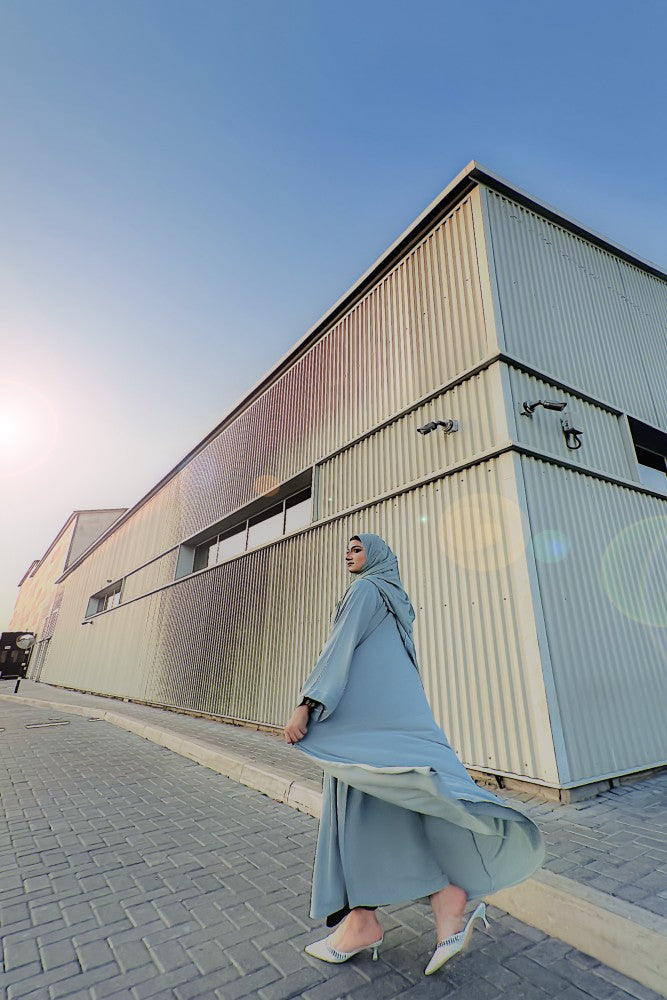 Ocean Green 3-Piece Abaya Size 54