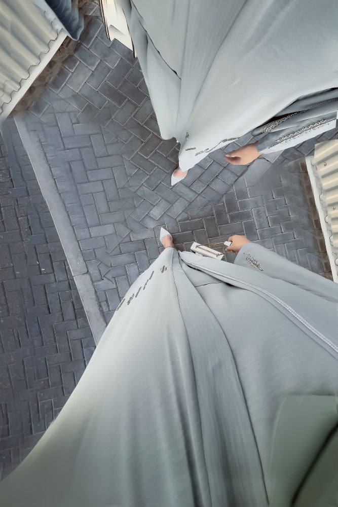 Ocean Green 3-Piece Abaya Size 60