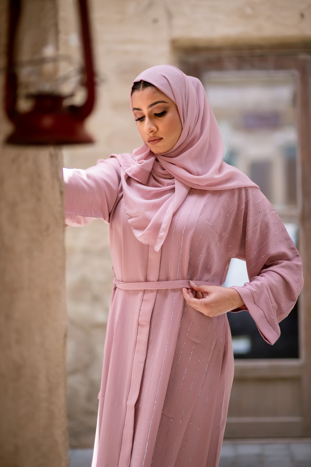 Pale-Pink-Abaya,Pink-Abaya,Pale-Pink,smamz modest wear,smamz 2 piece abaya