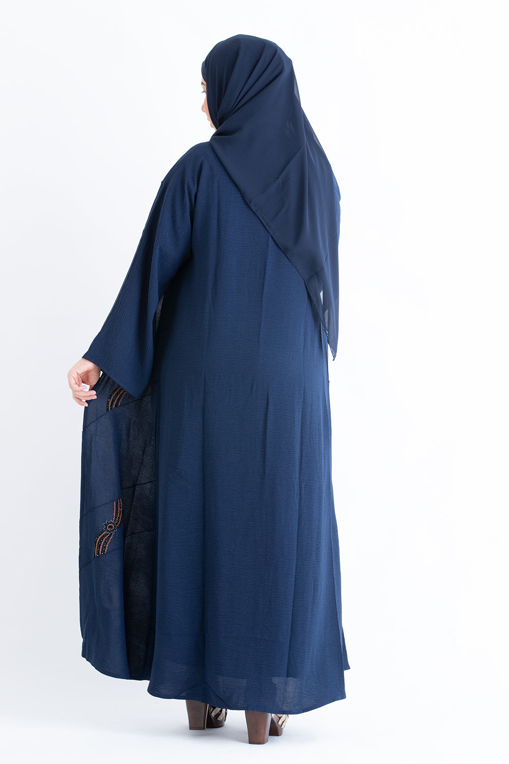 Sapphire Blue 3 Piece Abaya  