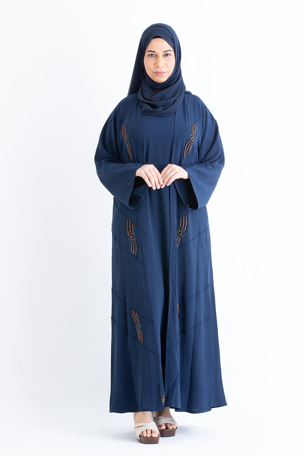 Sapphire Blue 3 Piece Abaya Size 56