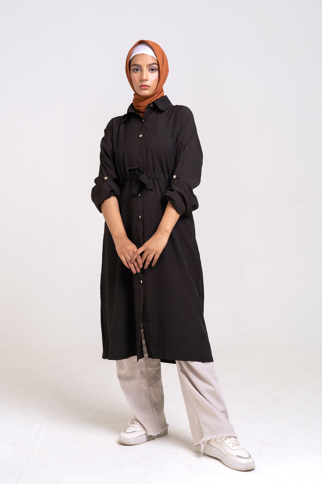 The Classic Shirt Dress (Black)  