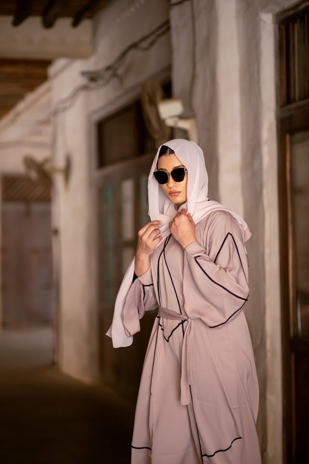Zircon Deluxe closed Abaya, closed abaya, smamz closed abaya, 2 Piece  abaya set, modest wear uk