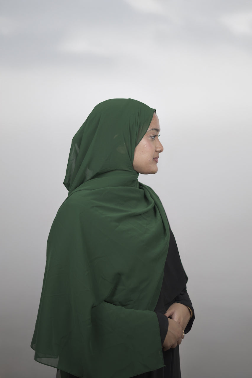 Green New Chiffon Hijab