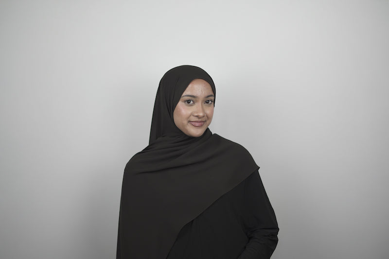 Black New Chiffon Hijab