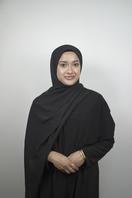Black New Chiffon Hijab