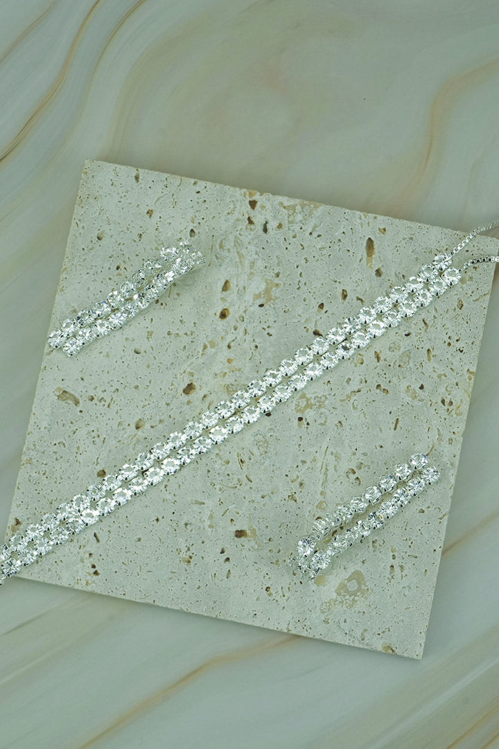 Crystal Necklace & Earrings Set  