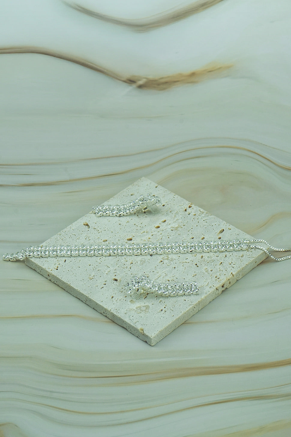 Crystal Necklace & Earrings Set  
